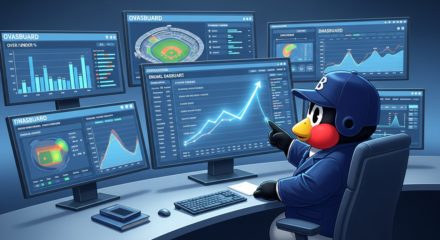 MLB V4.0 prediction engine analytics dashboard — Donnie Dimes AI model